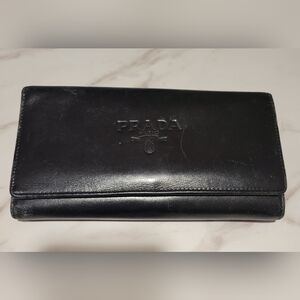 Prada Women's Wallet in Classic Black Leather